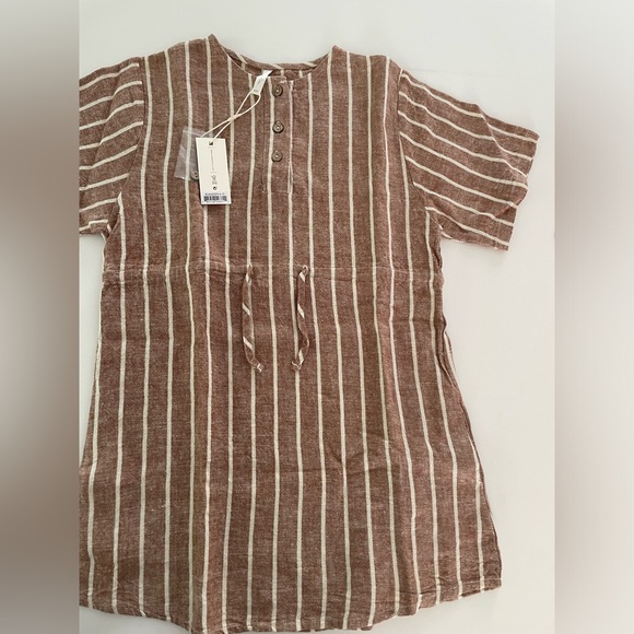 ELENI DRESS || CEDAR PINSTRIPE BY RYLEE + CRU - Picture 4 of 6